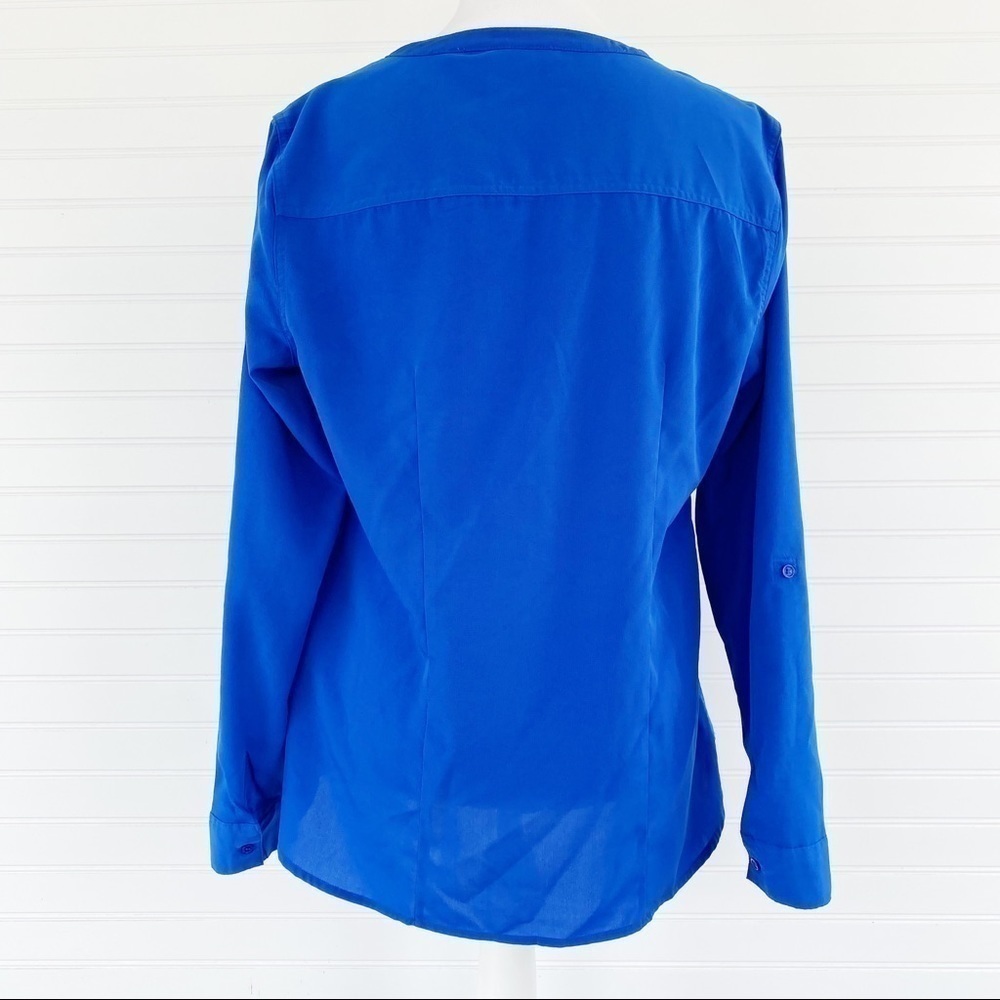 Career Button Down Blouse Size Medium - image 2